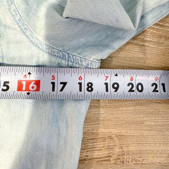 Altar'd State 100% Cotton Denim Utility Field Safari Pockets Military Jacket S - Picture 11 of 14